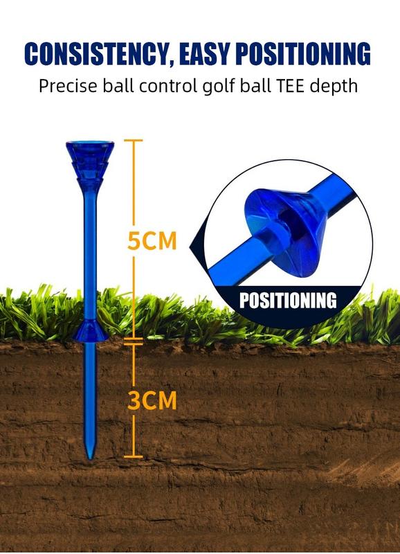 Product Introduction of PGM New Style Durable 83mm Large Diameter Crystal Round Golf Tee with Height Marker for Golf Tournament QT023 16