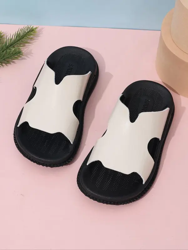 Boys' Casual Plain Color Slides, Soft Comfortable Non-slip Slippers, Summer Beach Slippers for Indoor and Outdoor Wear 3