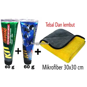 PASTI ORI-Paket Kilau/Kit kompon, kit paste wax,Lap mikrofiber/ Baret Car Lap Penghilang