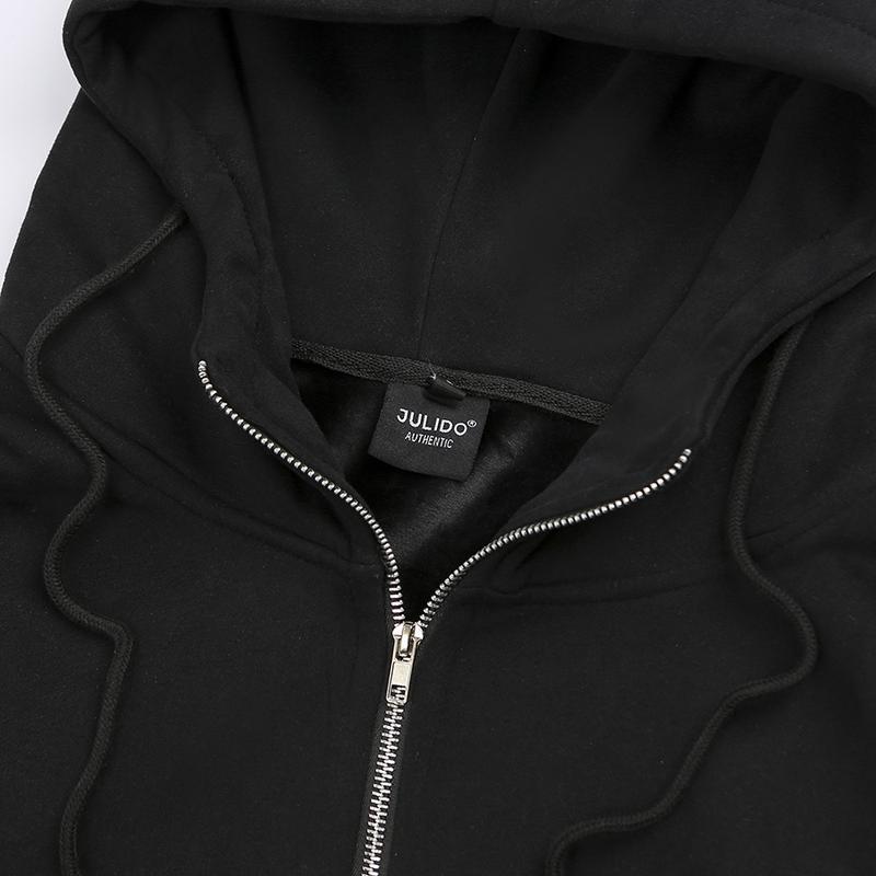 Product Introduction of [ DEAL MỞ BÁN ] Áo Hoodie Zip JULIDO Vải nỉ lông cáo form boxy khóa nhôm 2 đầu form rộng unisex nam nữ 4