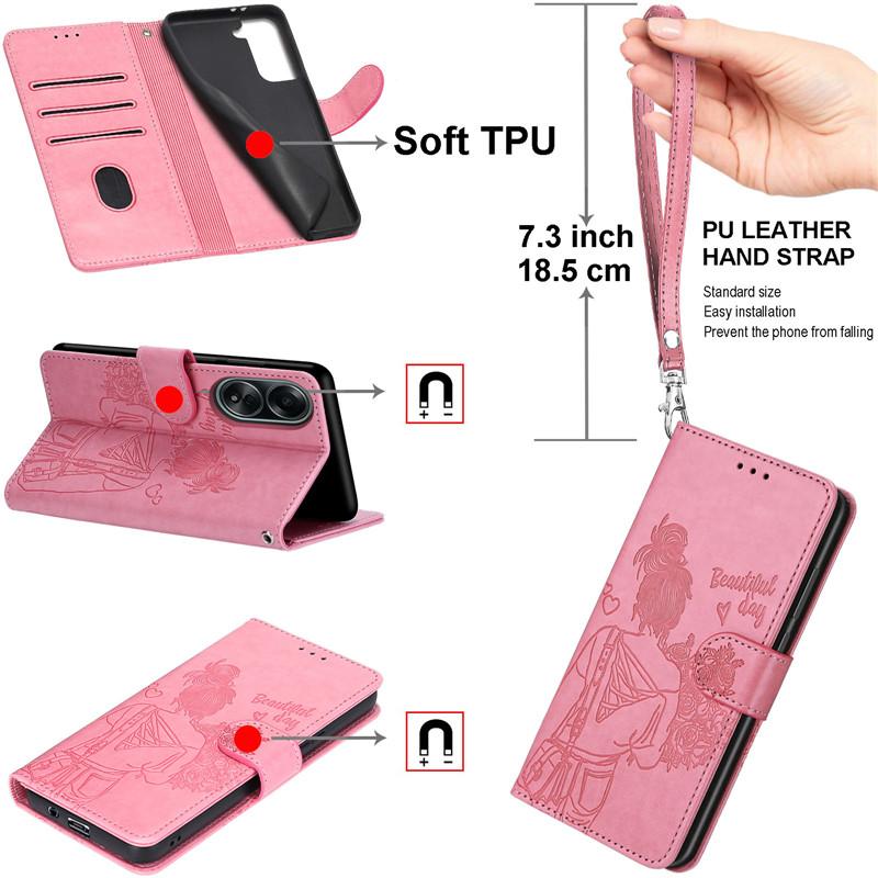 Product Introduction of Leather Case For Samsung Galaxy A24 4G Shockproof Cases Wallet Flip Cover For Sam  A14 4G A34 A54 5G A245F 3D Pattern Etui Coque 17