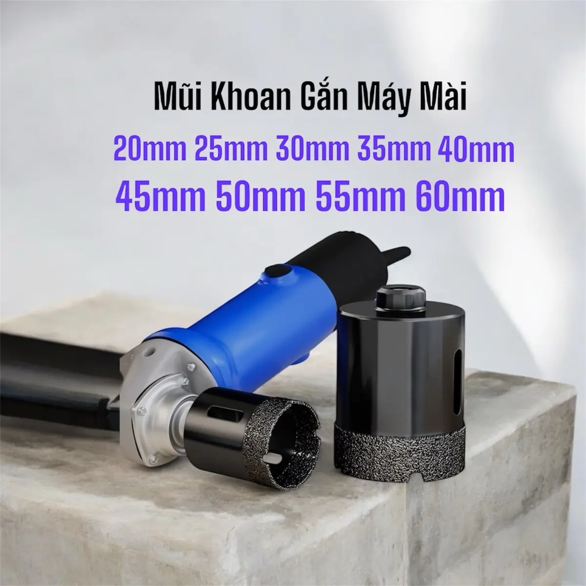 Mũi khoan Dụng cụ mở lỗ lắp máy mài khoan Đá Granit gạch men gốm Sứ (khoan khô)