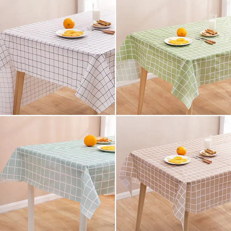 Waterproof Tablecloth, Checkered Square Oil Spill Proof Vinyl Table Cloth, Heavy Duty Wipeable Table Covers for Dining, Camping, Picnic, Parties