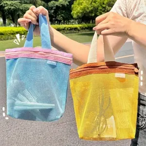 Tas Jaring Transparan Tempat Sabun Mandi Multifungsi / Tas Penyimpanan Perjalanan Jala/Tas Make Up /Tas Jaring Penyimpanan Berkapasitas Besar