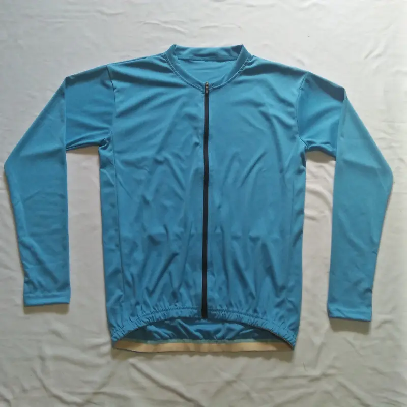 Jersey Sepeda Aero Roadbike / Baju Sepeda Lengan Panjang  - Marble Biru Tosca Uniseks Pria Wanita Nyaman 3