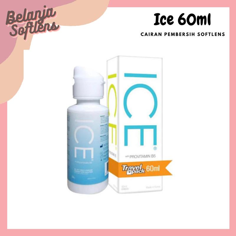 Cairan Softlens Ice 60ml / Air Pembersih Soflens 60 ml Belanja Softlens Exp 2027 0