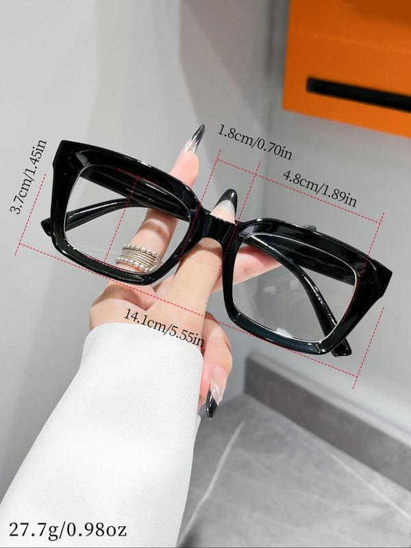 Simple Anti-blue Light Eyeglasses for Everyday Use, Basic Square Frame Fashion Eyeglasses for Women & Men Work Used, Daily Clothing Decor, Perfect for Student Daily Use, Modern Couples Gifts 1