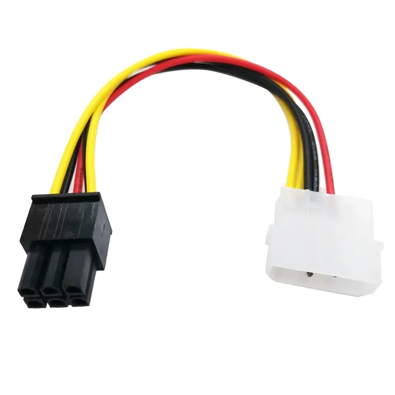 Cáp Bộ Chuyển Đổi Nguồn Thẻ Video PCIE 4 Chân Molex Sang 6 Chân PCI-Express, Chất Lượng Cao, 15Cm / 5.9in, Hàng Mới Về 2
