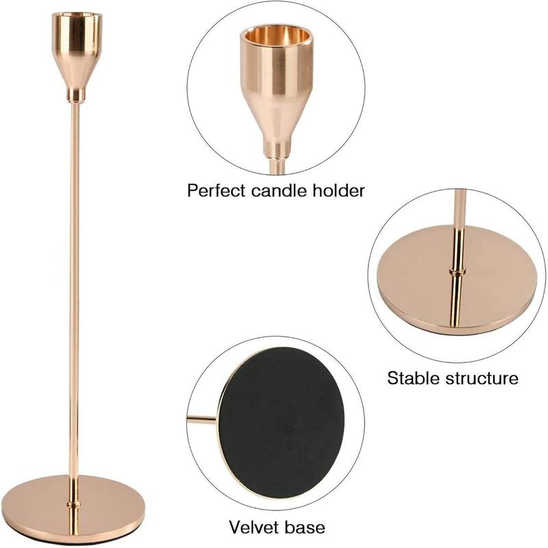 Candle Holder Set, 6 Counts/set Modern Decorative Candlestick Holder for Wedding, Dining, Party, Home Decor Supplies, Ornaments 3