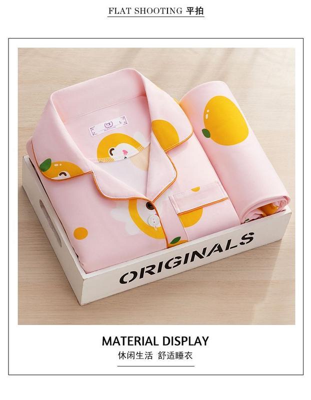 Product Introduction of Bộ Đồ Ngủ, Cao Cấp, Dành Cho Nữ, Mùa Xuân Và Mùa Thu, Dài Tay, Bộ Đồ Cardigan, Phong Cách Hàn Quốc, Thiết Kế Ngọt Ngào, Ngoại Cỡ, Thích Hợp Cho Mùa Thu Và Mùa Đông, Đồ Mặc Nhà 6