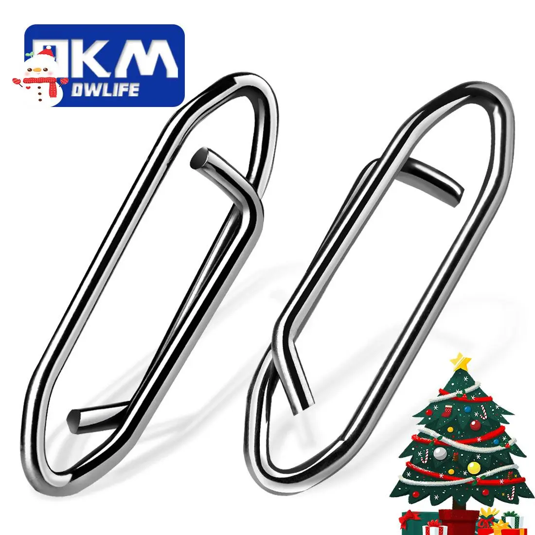 Stainless Steel Fishing Clip, 50pcs/set Fishing Quick Clip, Lure Connector, Freshwater Fishing Tackle, Outdoor Fishing Accessories