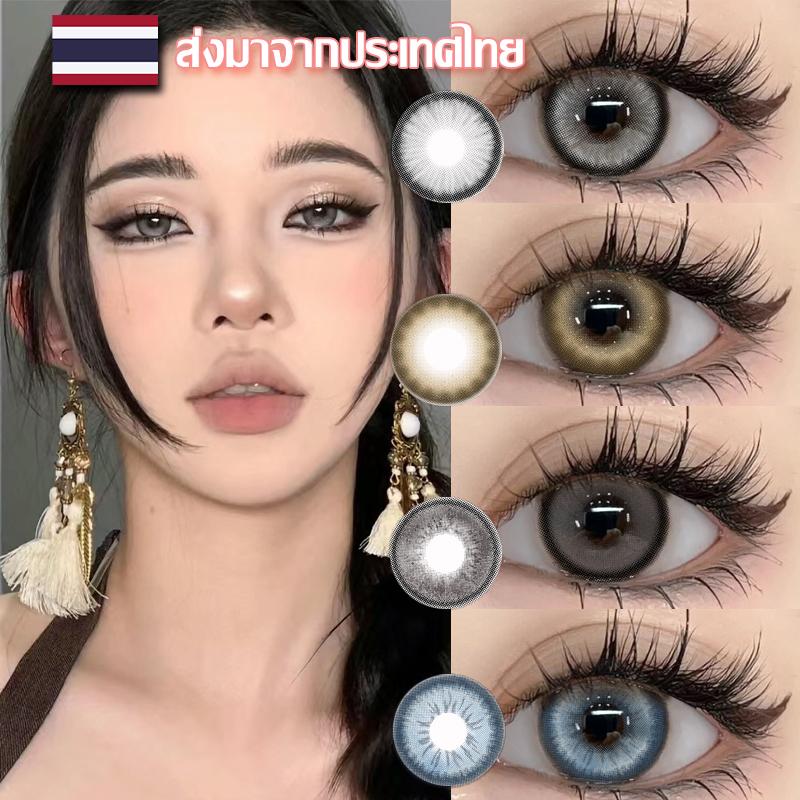 【24H Shipped】คอนแทคเลนส์ Olivia Brown /  /Gray / Black / Blue (Kitty Kawaii) ขนาดมินิ  ลายฮิต ขายดีม