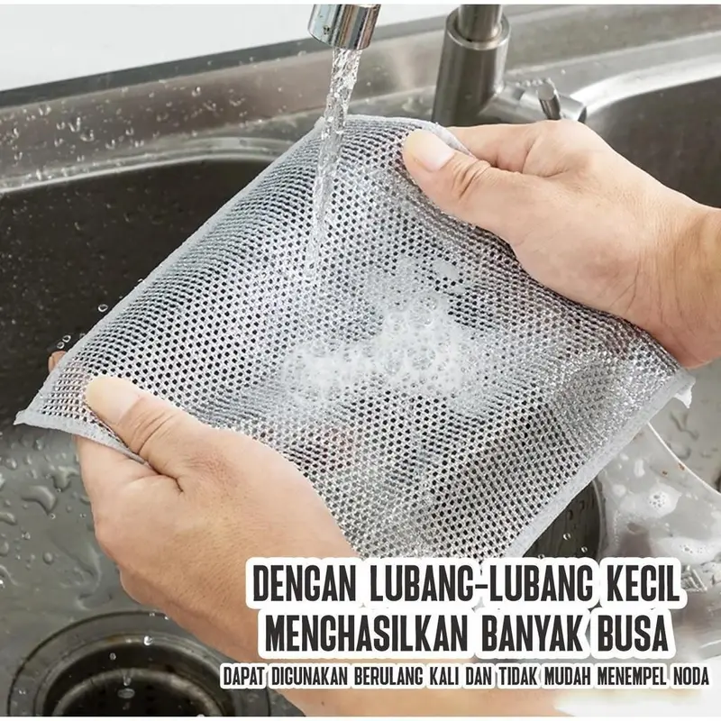 Laku Lap kawat 20x20cm kain kawat multifungsi lap dapur kawat kain kawat serbaguna 1