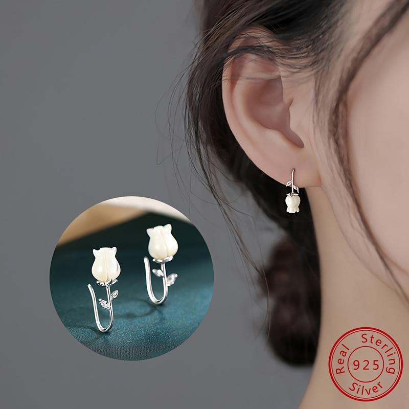 Product Introduction of Elegant Lily of the Valley Earrings - Hypoallergenic Dangle Design - Perfect for Special Occasions 12