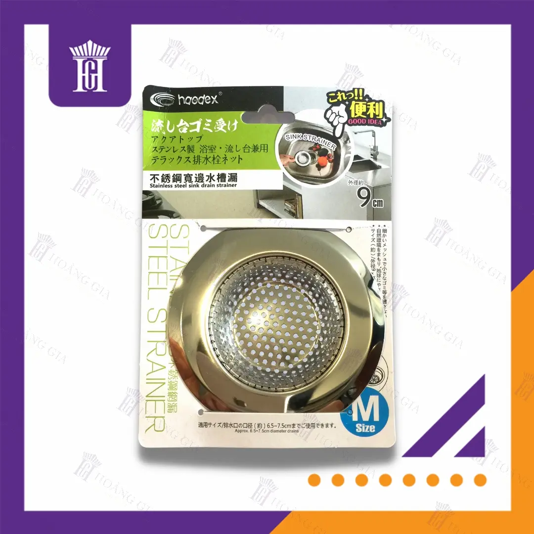 Lọc Rác Inox Chậu Rửa Bát Chặn Rác Inox Bồn Rửa Chén Haodex HGshop - 9cm Size M  [Hàng Cao Cấp]