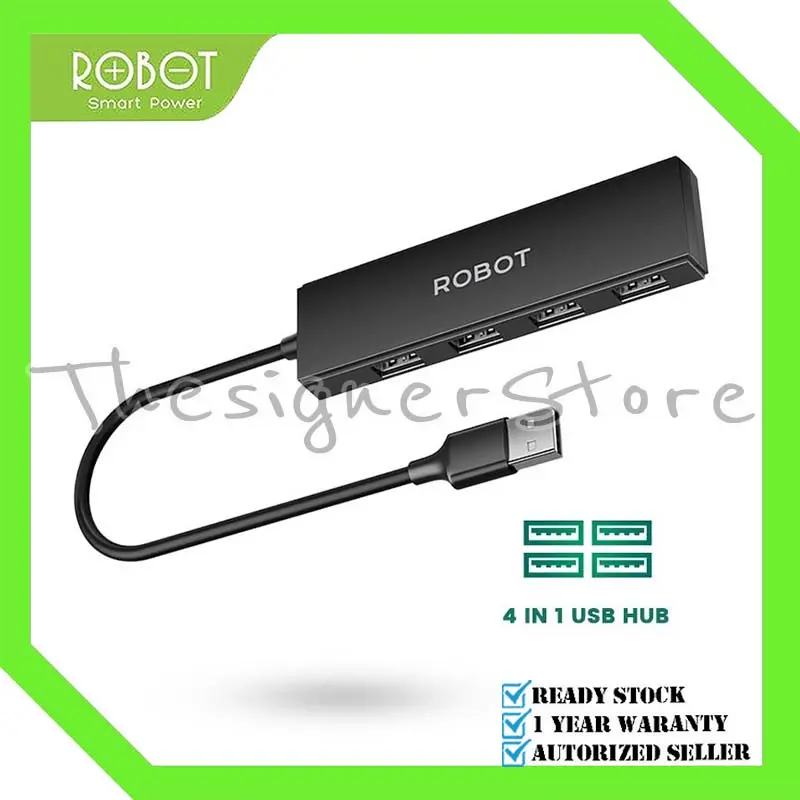Robot H130 USB HUB 2.0 4 Ports 25cm Portable Multi Function