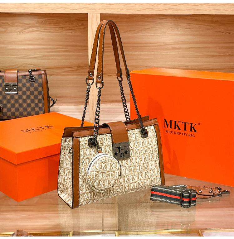 Product Introduction of Senior Sentong Qin Tote Big Bag 2023 New Fashion Large Capacity Versatile Chain Bag Women's Shoulder Messenger Bag 22