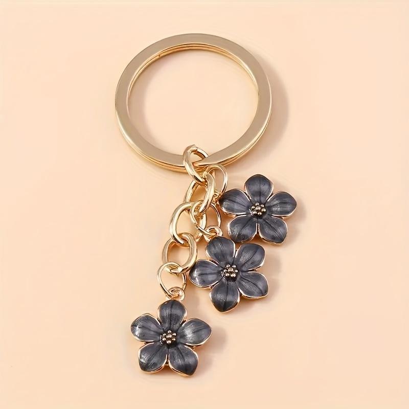 Product Introduction of 1/3pcs Fashion Sakura Keychain: Elegant Alloy Flower Pendant Suitable For Keys, Handbags, Backpacks, And Other Accessories 12