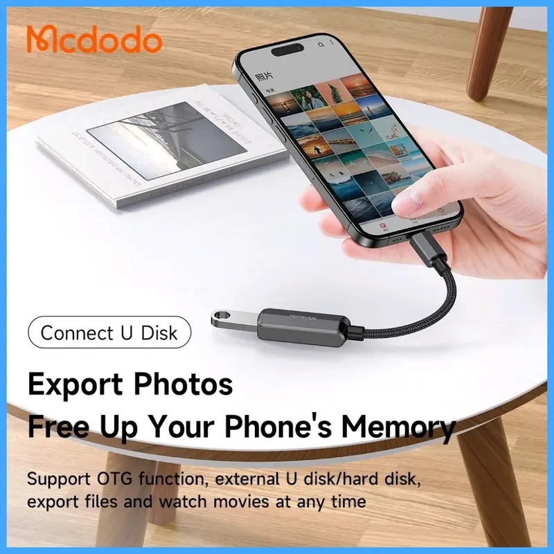 Mcdodo OTG Type C ke USB 3.0 dan Charger 60W Flashdisk Hardisk 2TB 4
