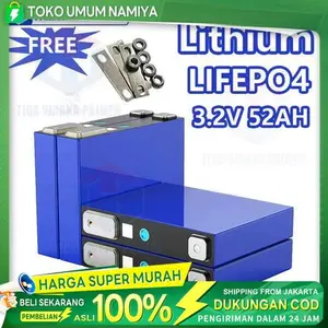 52Ah CATL/BYD Baru Lifepo4 Baterai 3.2V 52Ah lifepo4 Baterai cell Lithium iron phosphate deep cycles for Diy 12V 24V 36V 48V solar energy UPS power (hot sell)