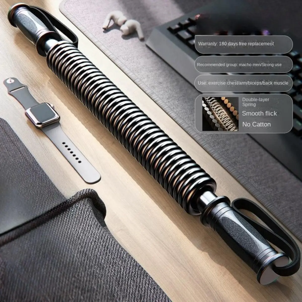 Arm Strength Machine for Men and Women Home Fitness Equipment Exercise Arm 20-60kg Chest Muscle Training Stick Strength