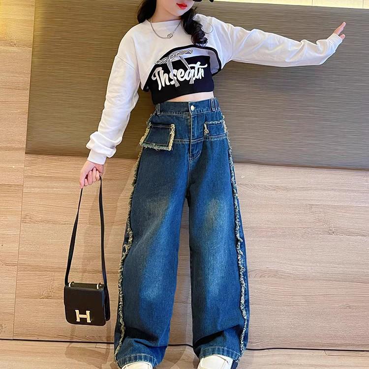 Set3 Set bộ bé gái gồm áo cotton quần jean cá tính cho bé 15-50kg