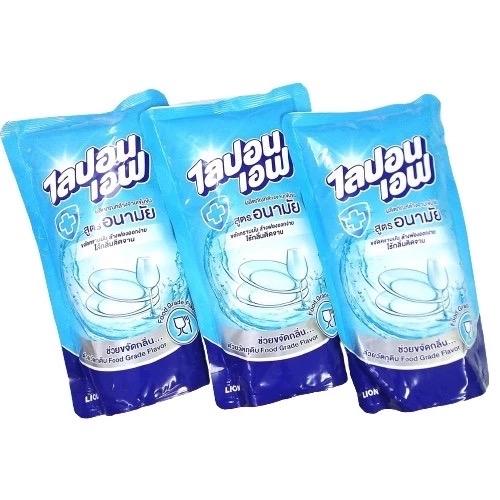  ￼Combo 3 Túi Nước Rửa Bát Lipon Thái Lan 550ML 1túi Không Mùi Đánh Bay Dầu Mỡ Làm Sạch 