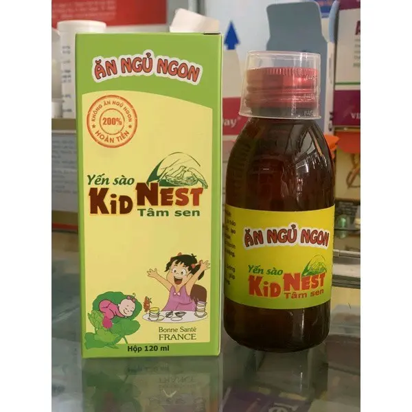 Siro Kid nest tâm sen chai 120ml từ yến sào giúp bé ăn ngủ ngon an toàn hiệu quả giá tốt 1