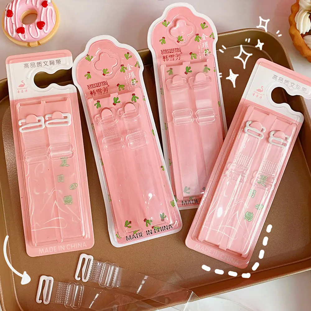 Plastic Buckle Bra Straps Belt Women's Elastic Transparent Silicone Adjustable Invisible Intimates Women Accessories