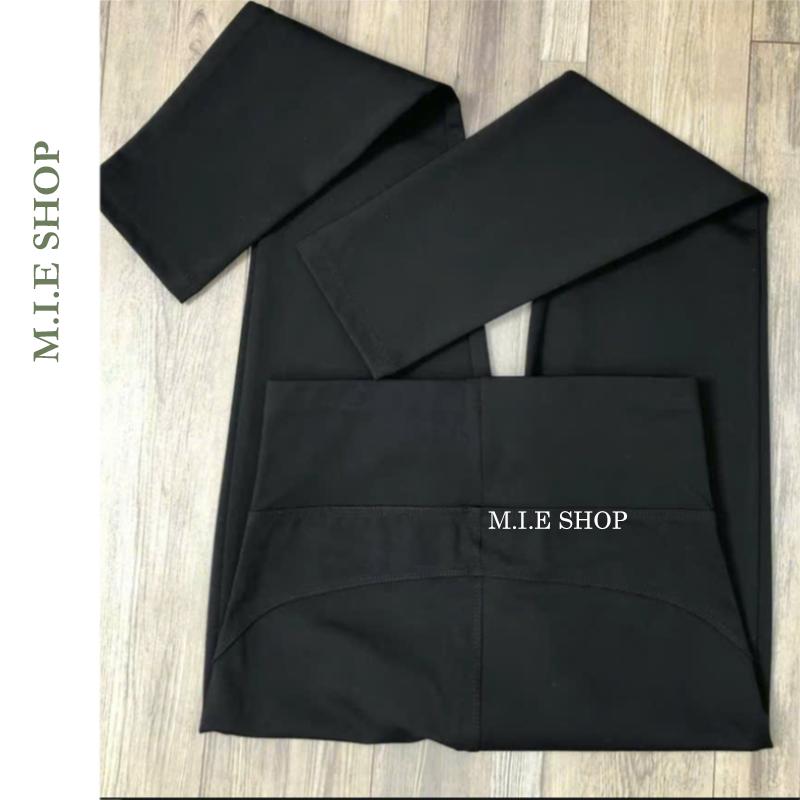Quần Legging nữ cạp cao tôn dáng chất Umi co giãn dày dặn - Quần legging dài đen tập gym yoga đi học ngủ có túi 4