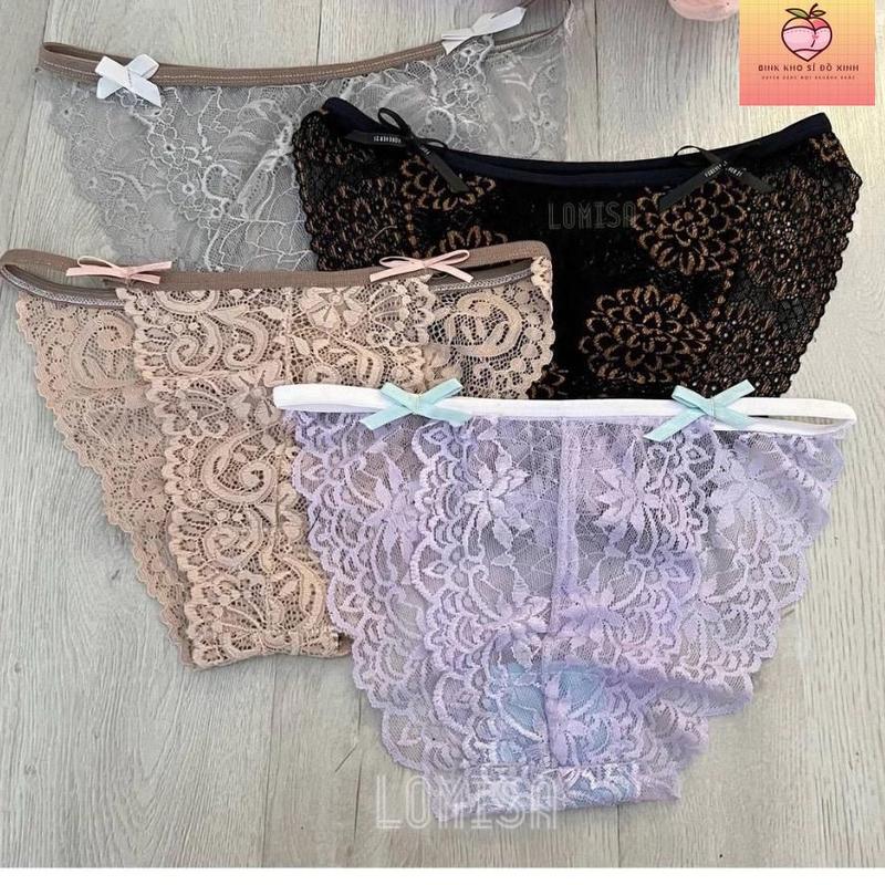 (Tặng thêm 2 quần) Set 20 quần lót nữ ren đính nơ hông, công chúa mềm mại, quyến rũ, không lộ viền (không chọn màu) RN01. 1