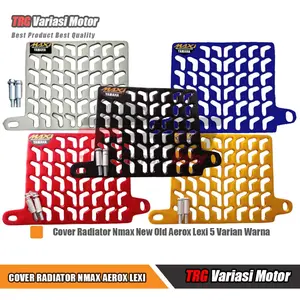 Cover Radiator Nmax New Old Tutup Radiator Nmax Tutup Radiator Aerox Cover Radiator Aerox Cover Radiator Lexi AJV 5 Varian Warna Bahan Alumunium CNC High Quality Asli Baut