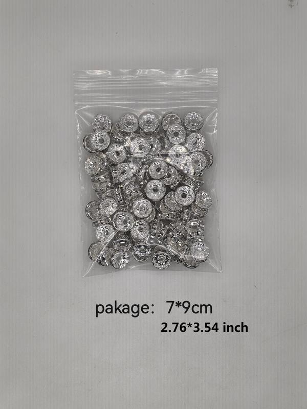 Rhinestone Decorated Bead, Round Bead for Jewelry Making, DIY Accessories for Bracelet Necklace Earrings Pendant 2