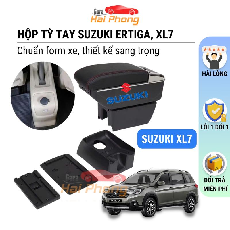 Hộp Tỳ Tay, Bệ Tỳ Tay Xe Suzuki XL7 Màu Đen Có Cổng USB lắp đặt dễ dàng