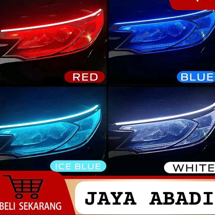 1 SET KIRI KANAN LAMPU ALIS RUNNING 60CM UNTUK MOTOR MOBIL UNIVERSAL