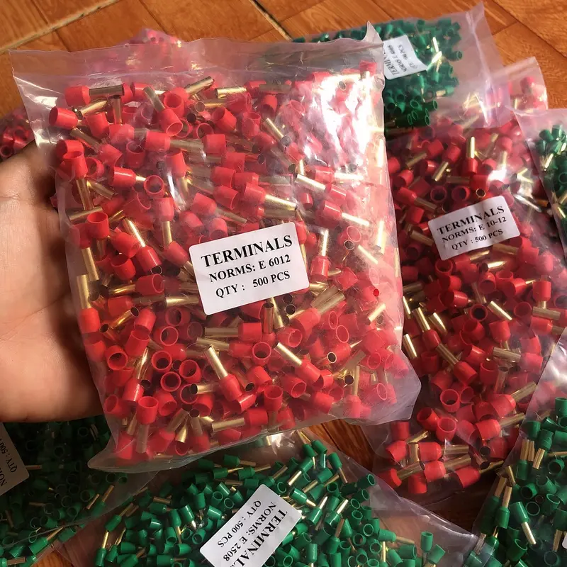 Đầu cốt đồng kim rỗng đầu cos pin rỗng tròn đấu dây điện( cos đồng)có bịch 100 cos và bịch 200 cos 5