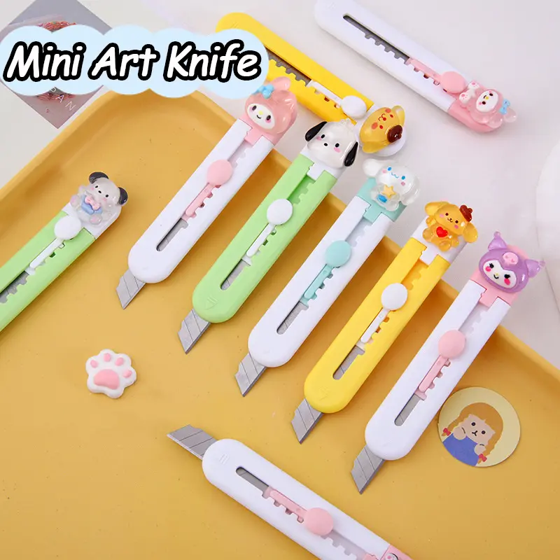 Dao Tiện Ích, Sanrio, Thiết Kế Melody Và Cinnamoroll, Lưỡi Dao Giấy Cắt, Pochacco Và Kuromi, Dụng Cụ Cắt Giấy, Dễ Thương Và Cầm Tay, Thích Hợp Cho Văn Phòng Phẩm