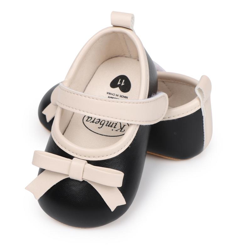 Infant Baby Girls Moccasins Cute Bowknot Soft Sole Flat Shoes Prewalker Anti-Slip Shoes First Walker Shoes 7