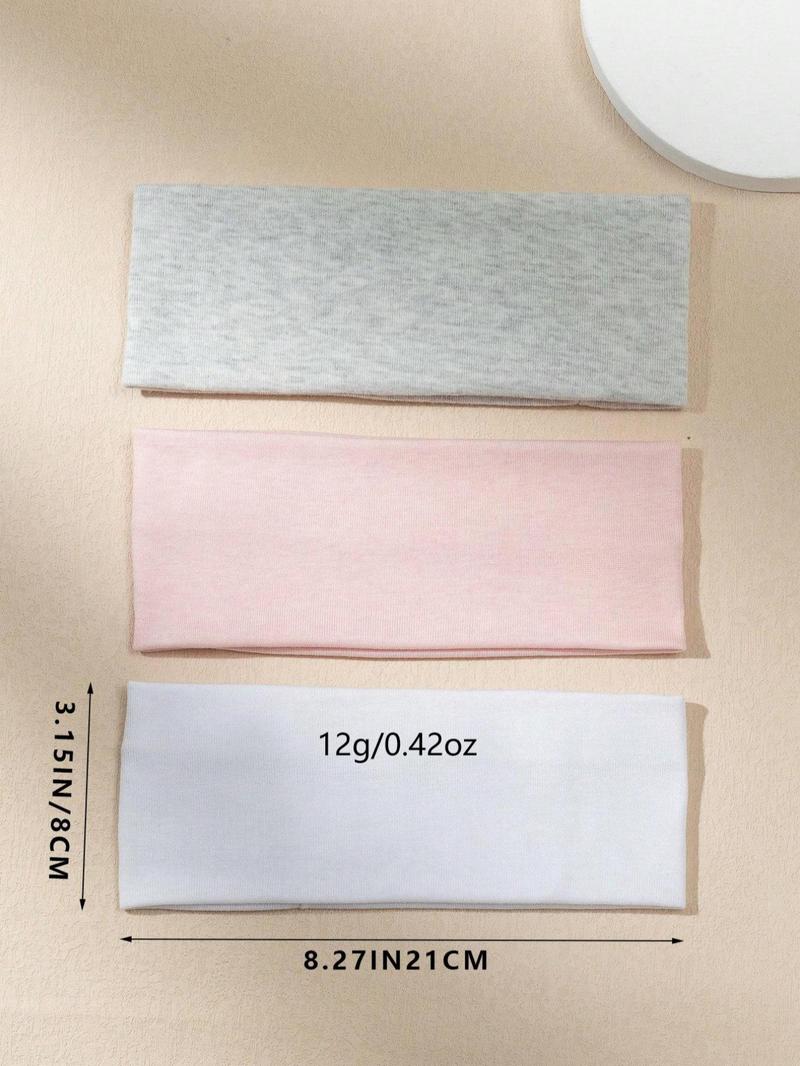 Product Introduction of Solid Color Hair Band, High Stretch Hair Band for Women & Girls, Sweat Absorbing Hair Band for Face Washing, Sports Headband for Yoga, Fitness 1