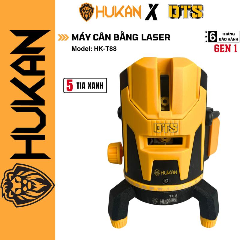 Máy cân bằng Lazer 5 tia xanh siêu sáng HUKAN HK-T88 | Máy bắn cốt laser chính xác bền bỉ phạm vi hoạt động tối đa 70m thích hợp xây dựng lắp đặt sửa chữa