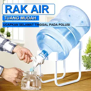Rak Galon U Model U Kran Air Minum Rack Aqua Set Penyangga Minuman Kaki Galon Besi + Kran Galon Food Grade Dudukan Menja Mod