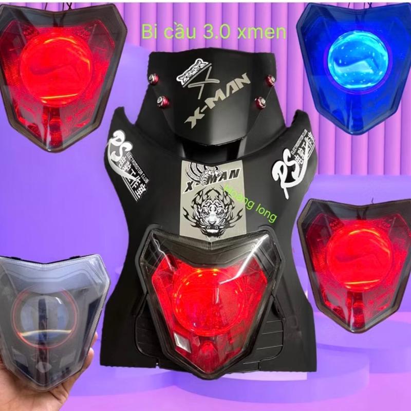 Đèn bi xe điện xmen 3.0 chỉnh áp mắt quỷ qua đt hổ trợ lắp Bi