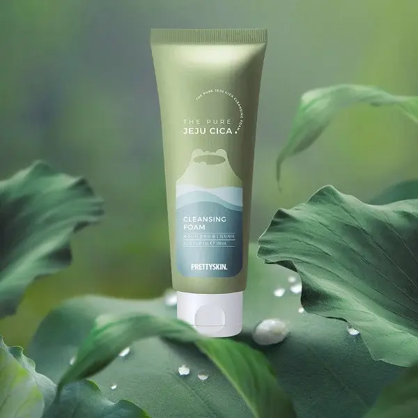Sữa Rửa Mặt Chiết Xuất Rau Má Pretty Skin The Pure Jeju Cica Cleansing Foam 150ml - PRETTYSKIN - Betty Cosmetic