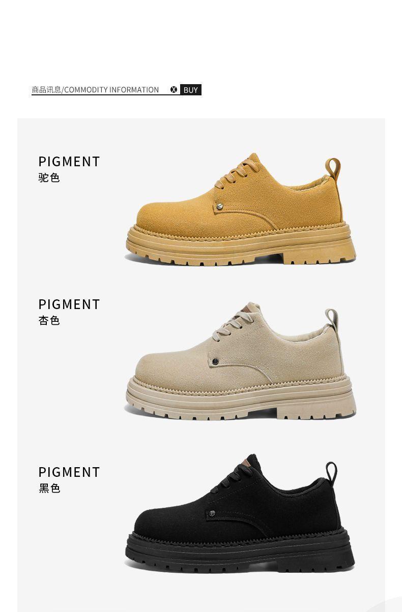 Product Introduction of Men's Shoes 2025 New Spring British Style Retro Low-top Work Boots Yellow Boots Men's Outdoor Sports Martin Boots Slipper 21