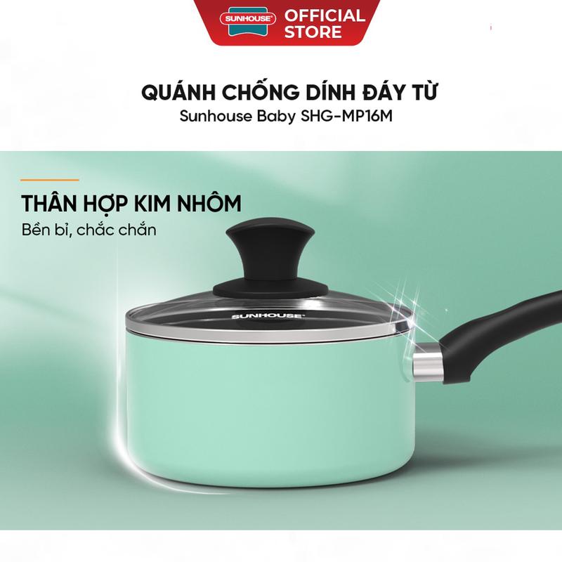 Nồi Quấy Bột Chống Dính SUNHOUSE SHG-MP16M - Đường kính 16 cm - Dùng trên mọi loại bếp - Hàng chính hãng 6