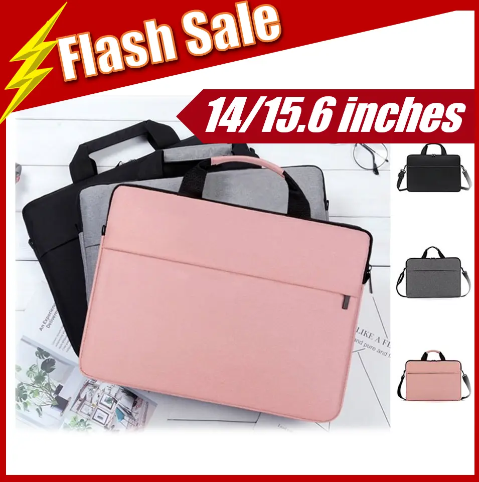 (Flash Sale)Universal Laptop Bag Thick Padding and Soft Lining for 14 15.6 INCH Student Bag Computer Bag School Bag Ipad Bag Waterproof Laptop Protective CaseWaterproof Laptop Computer bag hand Shockproof Bag14M5.6 Inches Laptop Bag Messenger Bag