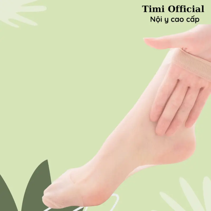 Tất da chân tất giấy nữ siêu dai vớ cổ ngắn mỏng Timi M01 0