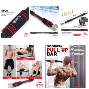 Pull Up Bar Merek SPEEDS Door Way Chinning 62-100cm Alat Bantu Olahraga Gym Workout Fitness