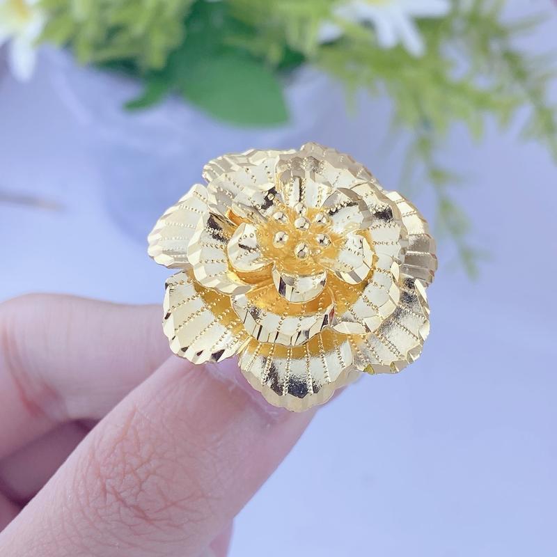  Nhẫn nữ hoa mai mạ vàng 18k bền đẹp - Trang sức bảo long 