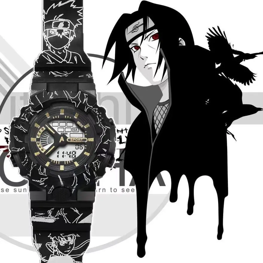 Đồng Hồ Đa Năng, Hợp Tác Anime Naruto Sasuke, Phong Cách Ins, Thích Hợp Cho Bé Trai Trung Học Cơ Sở, Đồng Hồ Báo Thức Dạ Quang, Phong Cách Hàn Quốc